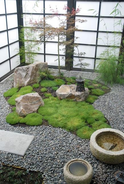 Un angolo della casa può essere trasformato in un tipico giardino giapponese