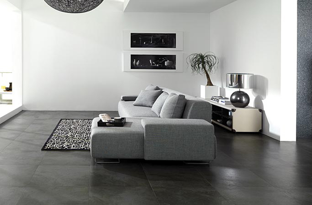 pavimento in cemento in casa