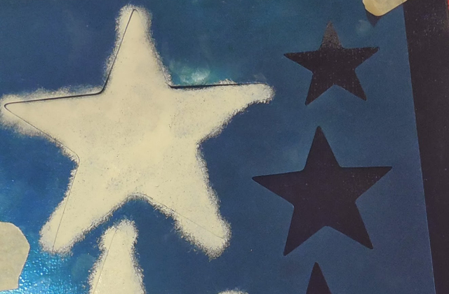 stelle con stencil