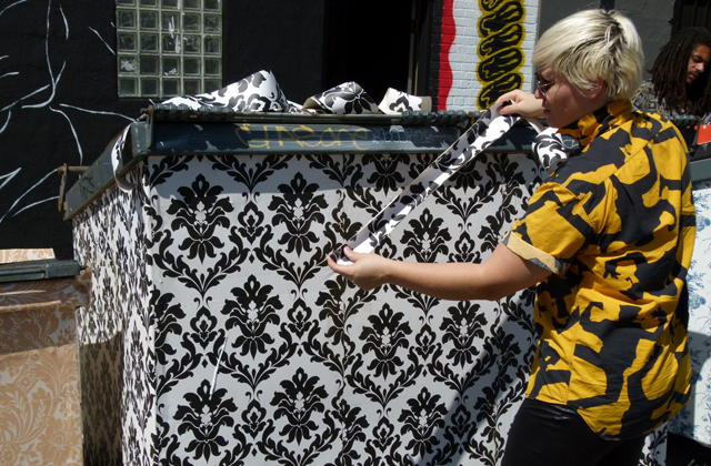 cassonetti con carta da parati