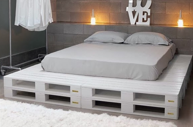 letto matrimoniale pallet