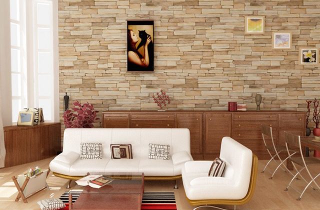 muro di mattoni a vista