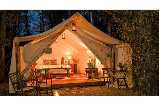 bungalow con tenda incorporata