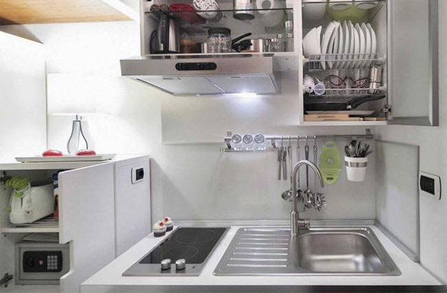 la casa più piccola in Italia cucina