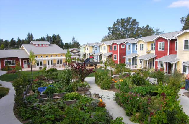 struttura di un villaggio in cohousing