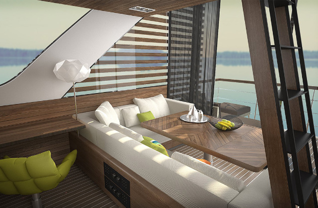 interno della casa galleggiante