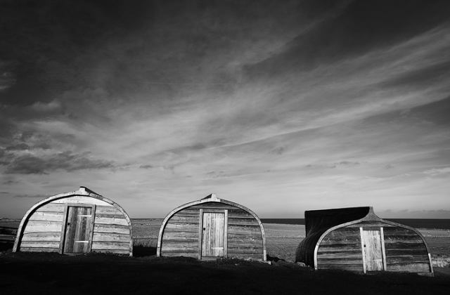 veduta romantica di Lindisfarne island
