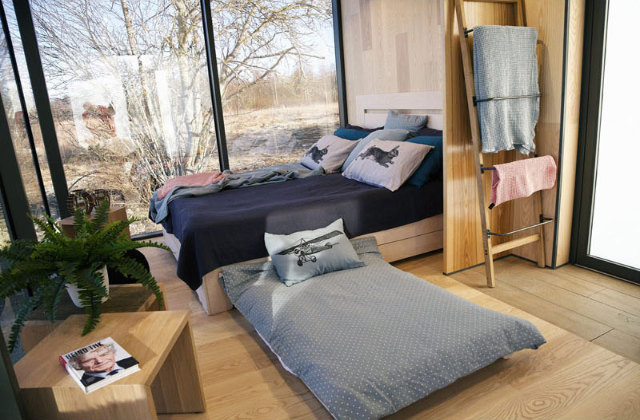 dormire in una casa specchio