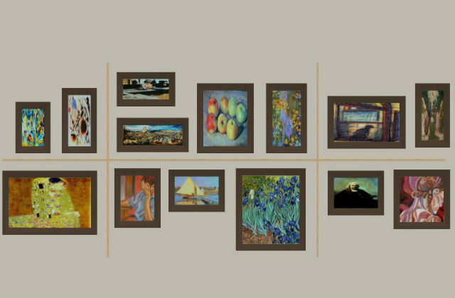 quadri allineati impressionismo