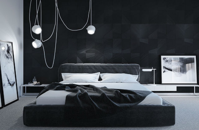 camera da letto dark moderno
