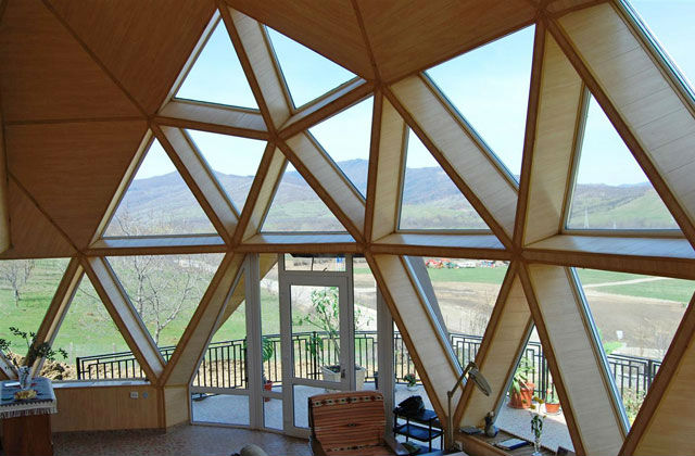 casa geodetica interno