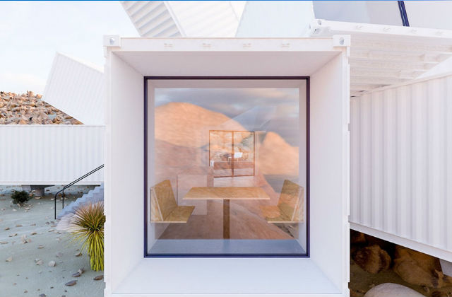 rosa container del deserto interni