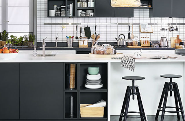 cucina ordinata shabby